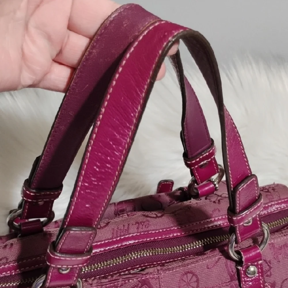 SOLD SOLD SOLD!oach Chelsea Horse & Carriage Vintage Maroon Satchel & Wallet Set - Picture 4 of 14